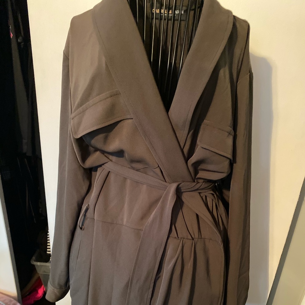 Olive wrap dress- new
